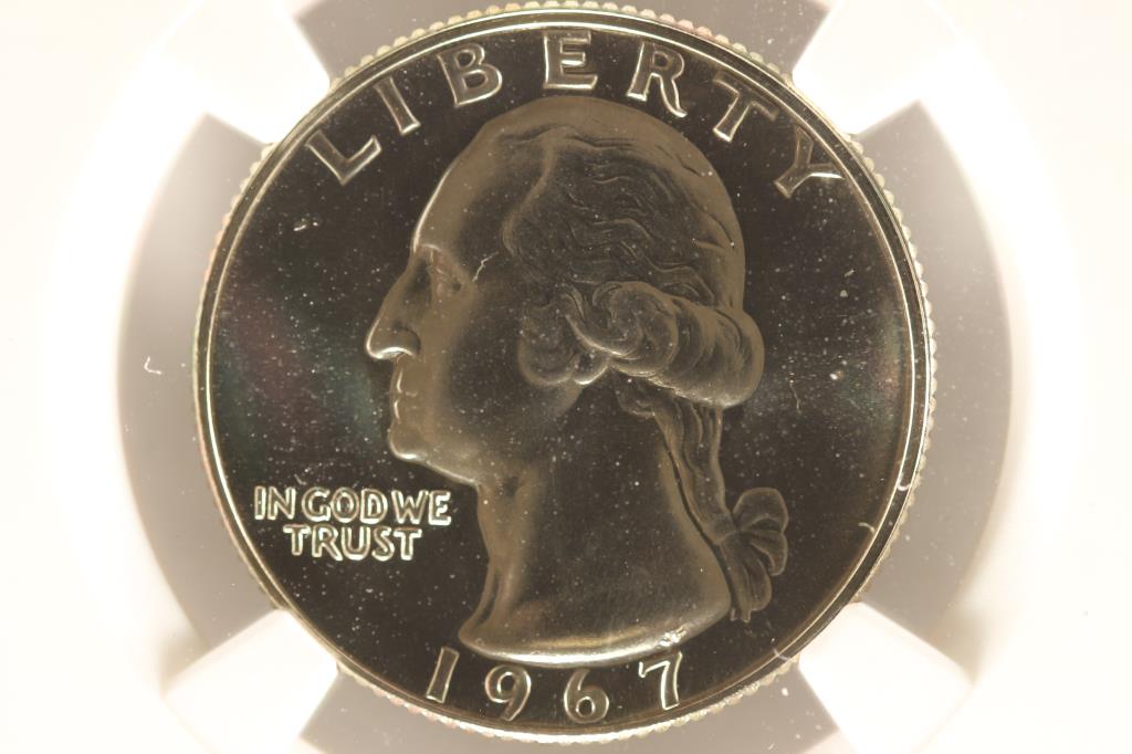 1967 SMS WASHINGTON QUARTER NGC MS67 (1 of 3)