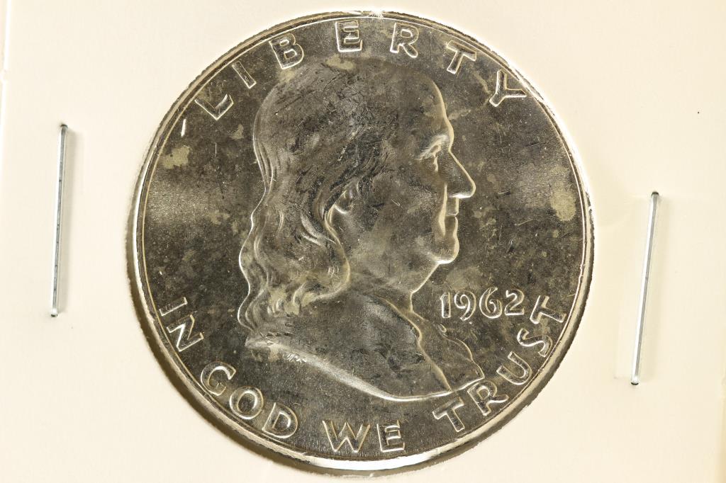1962-D FRANKLIN HALF DOLLAR BRILLIANT UNC (1 of 2)