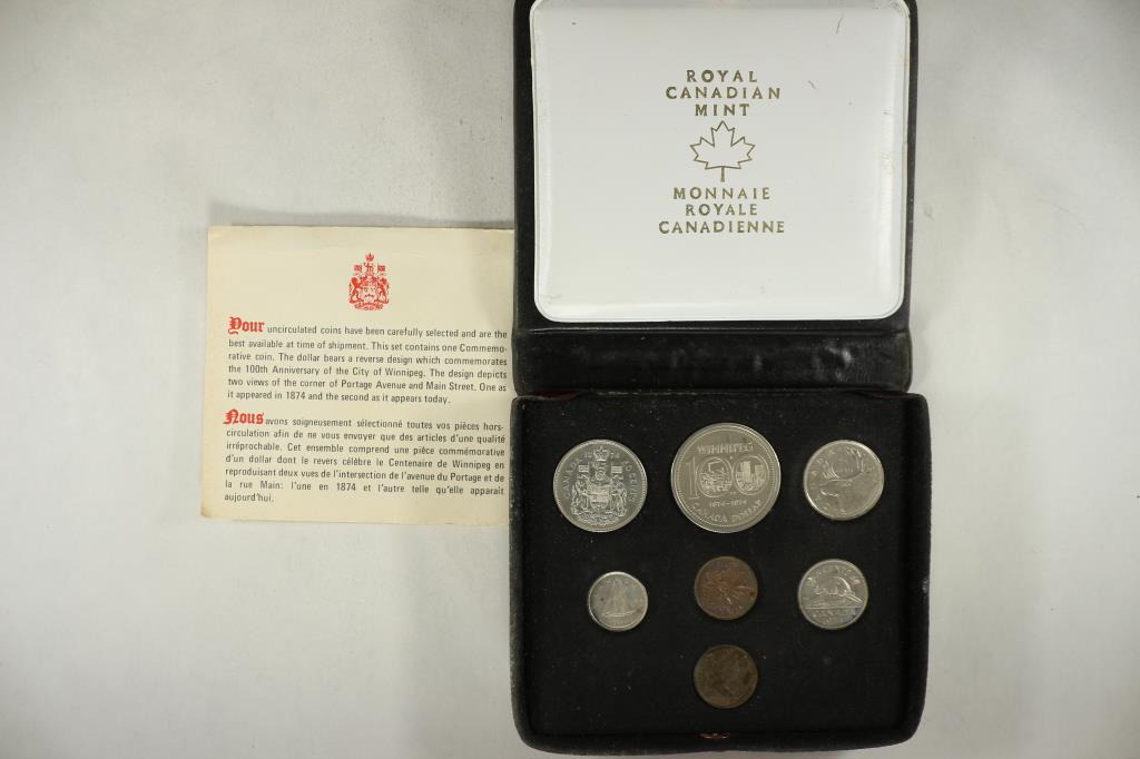 1974 CANADA UNC SET, ORIGINAL ROYAL CANADIAN MINT (1 of 2)