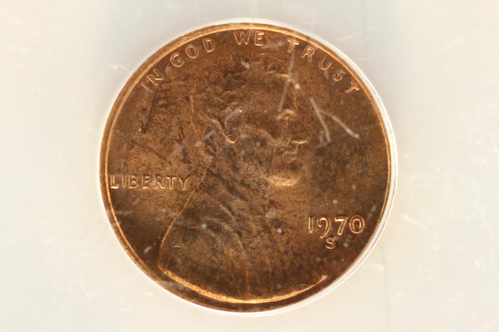 1970-S LARGE DATE LINCOLN CENT ANACS MS64RB (1 of 3)