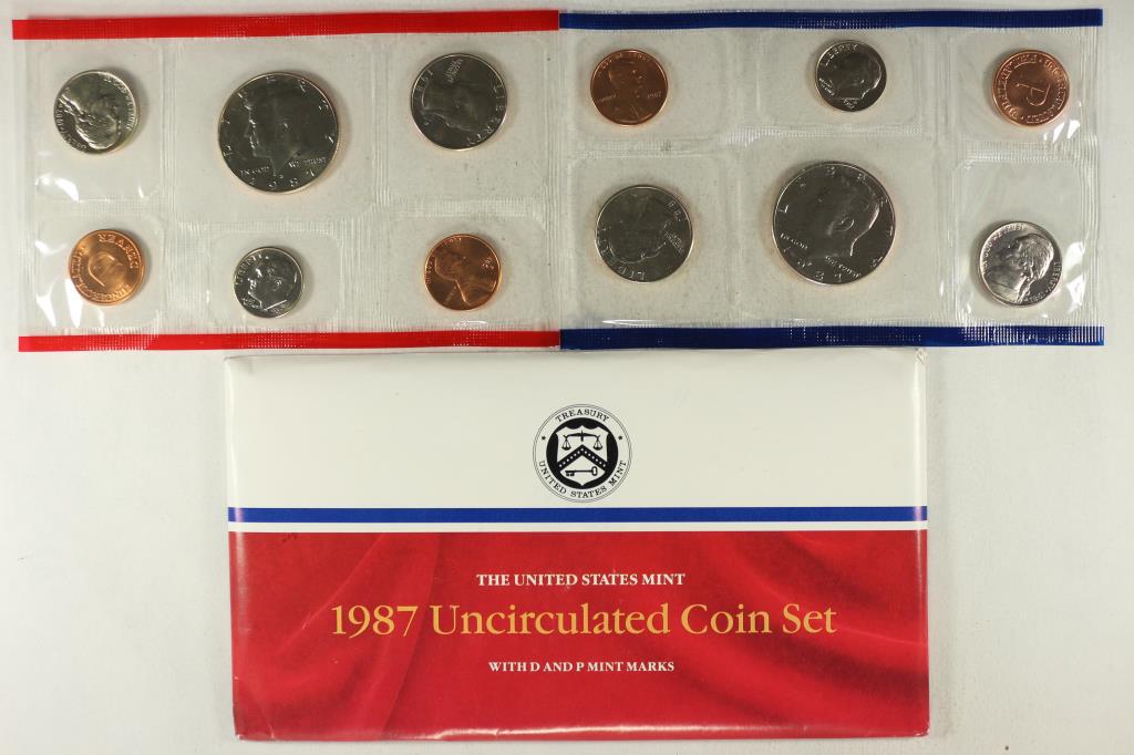 1987 US MINT SET (UNC) P/D (WITH ENVELOPE) (1 of 2)