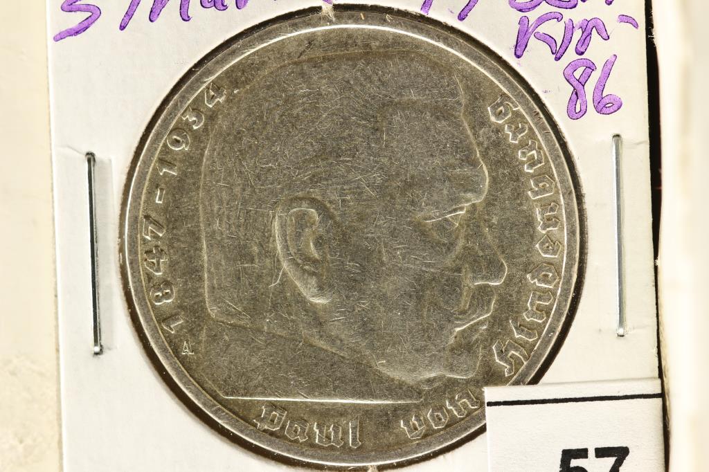 1936-A GERMAN SILVER 5 MARK (1 of 2)