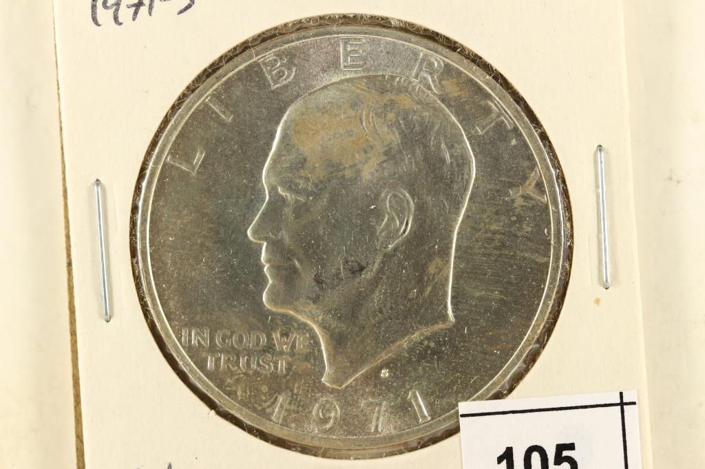 1971-S IKE SILVER DOLLAR BRILLIANT UNC (1 of 2)