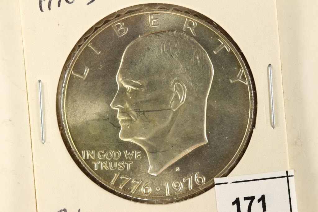 1976-S IKE SILVER DOLLAR BRILLIANT UNC (1 of 2)