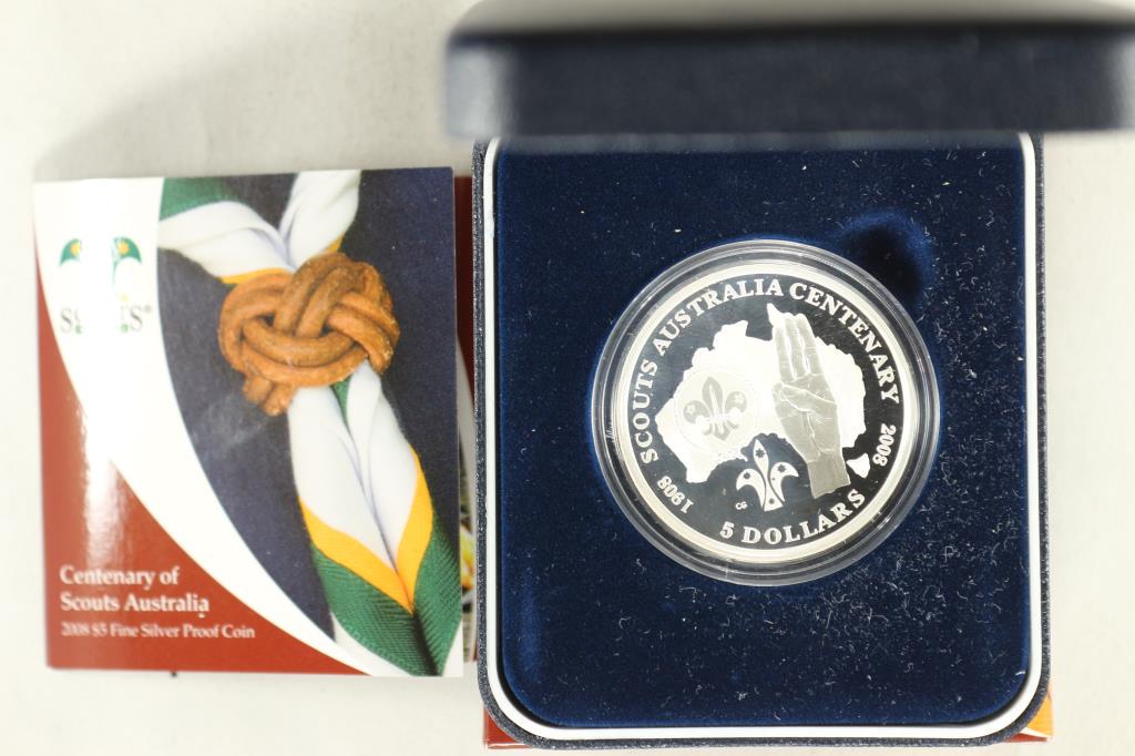 2008 AUSTRALIAN PROOF FINE SILVER $5 CENTENARY (1 of 3)