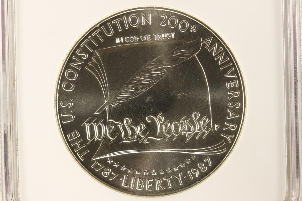 1987-P US CONSTITUTION SILVER DOLLAR NGC MS69 (1 of 3)