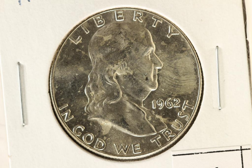 1962-D FRANKLIN HALF DOLLAR BRILLIANT UNC (1 of 2)