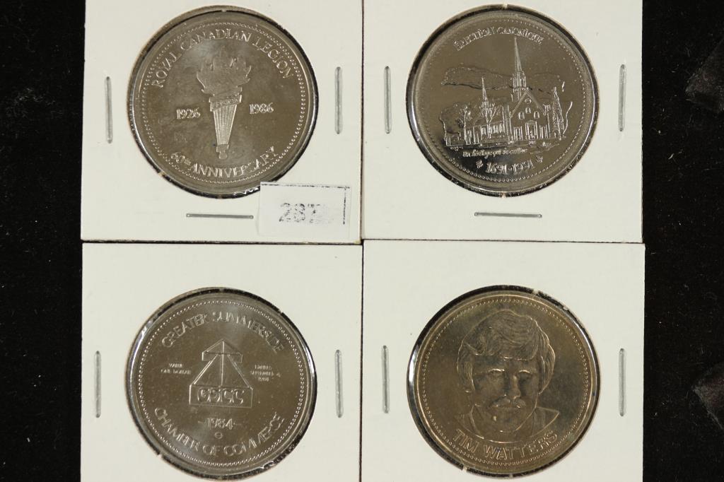 4 ASSORTED CANADA TRADE DOLLARS 1986 LAC LA (1 of 2)