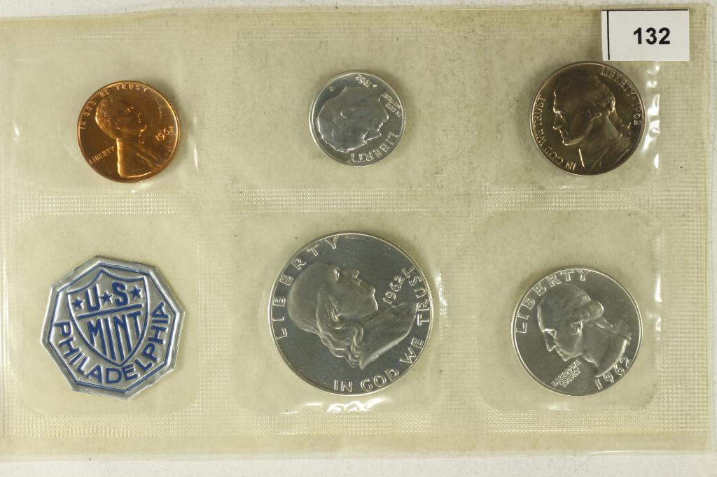 1962 US SILVER PROOF SET (WITHOUT ENVELOPE) (1 of 2)