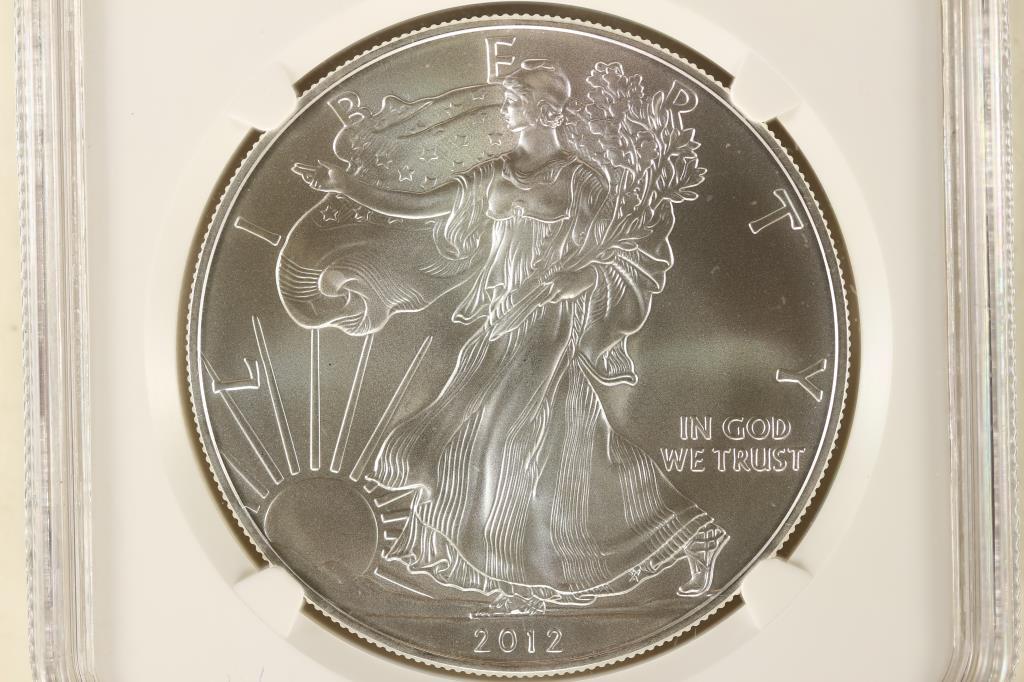 2012 AMERICAN SILVER EAGLE NGC MS70 1ST RELEASES (1 of 3)