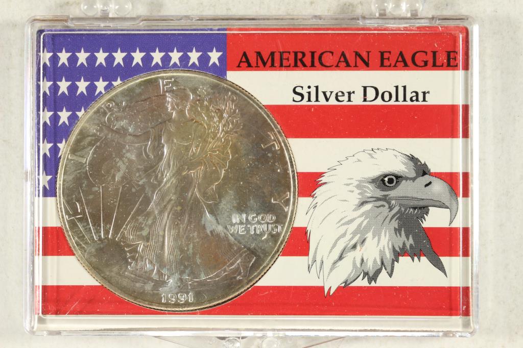 1991 AMERICAN SILVER EAGLE BRILLIANT UNC (1 of 2)