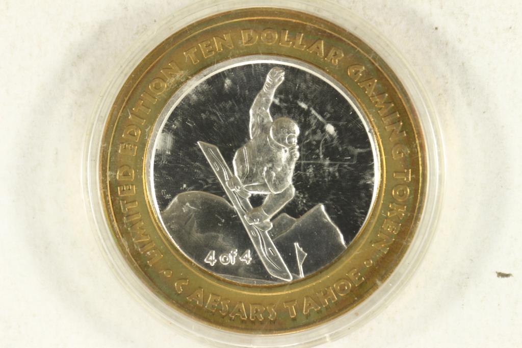 CASINO $10 SILVER TOKEN (UNC) CAESARS TAHOE (1 of 2)