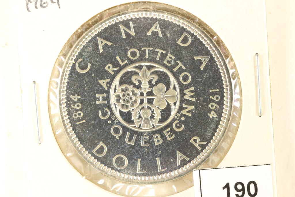 1964 CANADA CHARLOTTETOWN SILVER DOLLAR BU: .600 OZ. ASW