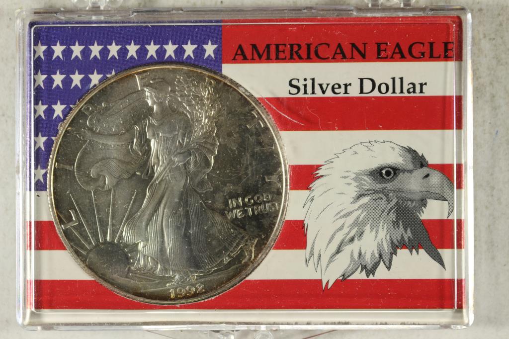 1992 AMERICAN SILVER EAGLE BRILLIANT UNC (1 of 2)