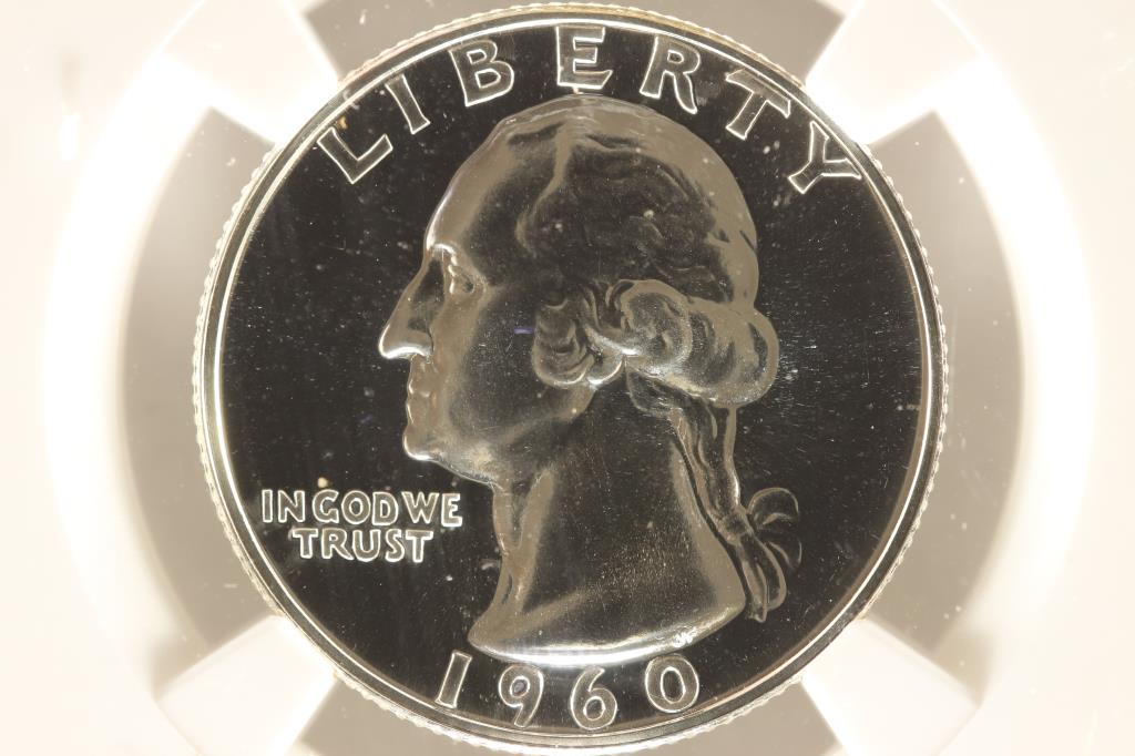 1960 WASHINGTON SILVER QUARTER NGC PF68 (1 of 3)