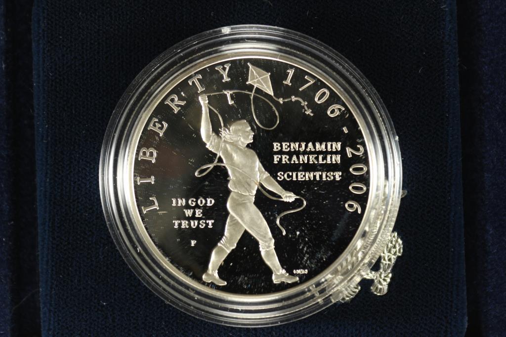2006 BENJAMIN FRANKLIN "SCIENTIST" PROOF SILVER $ (1 of 3)
