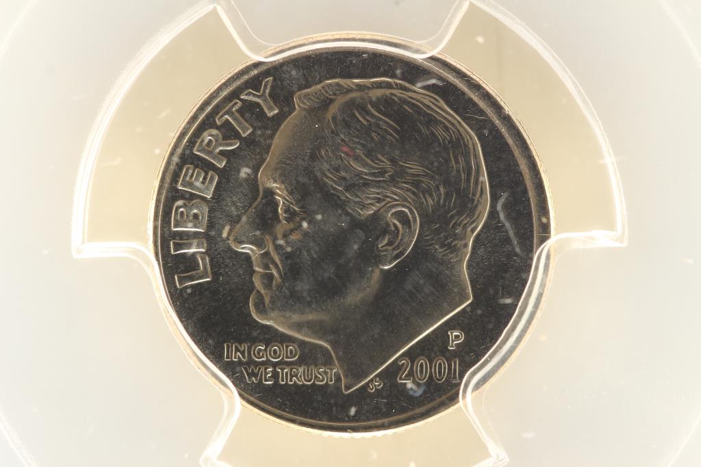 2001-P ROOSEVELT DIME PCGS MS65FB (1 of 3)