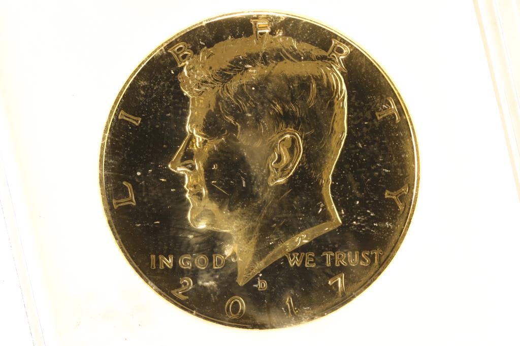 2017 KENNEDY HALF DOLLAR 24KT GOLD ENRICHED (1 of 4)