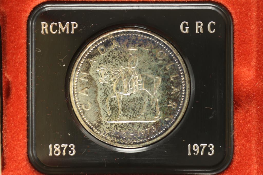 1973 CANADA RCMP PROOF SILVER DOLLAR .3750 OZ. ASW (1 of 3)