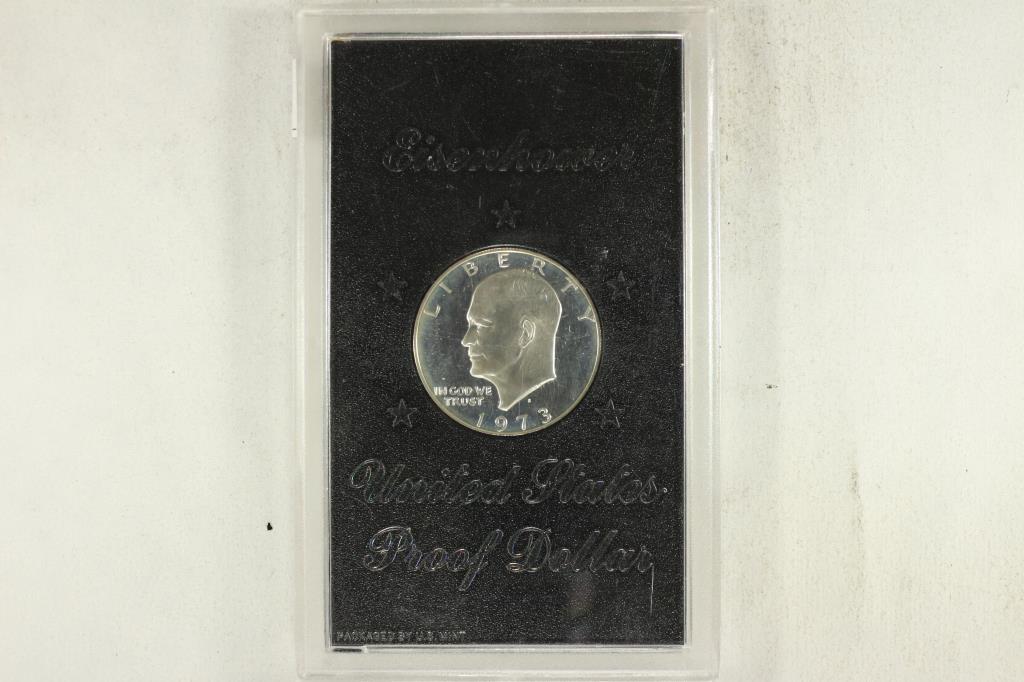 1973-S IKE SILVER DOLLAR (BROWN PACK) NO BOX (1 of 2)