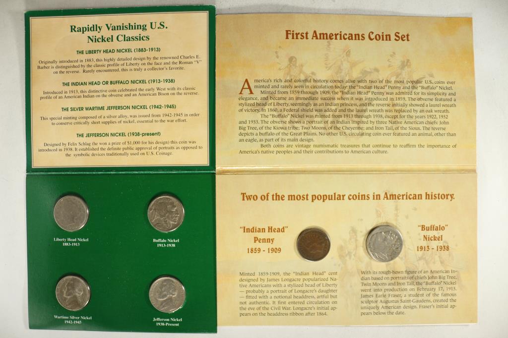 2 US COIN SETS AMERICAN NICKELS OF THE 20TH (1 of 3)