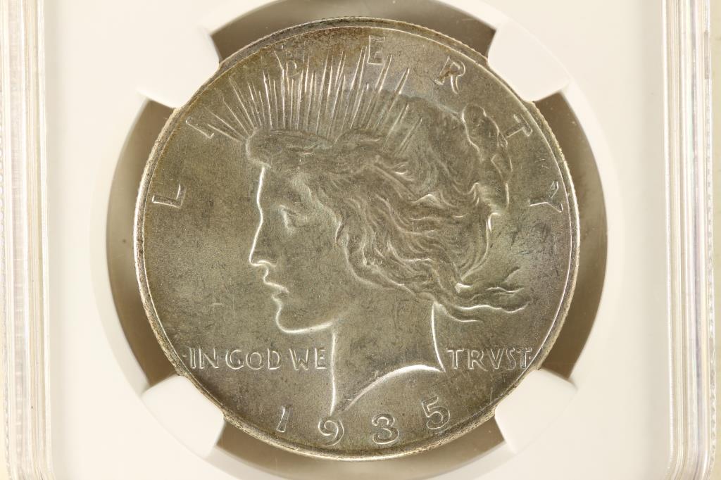 1935 PEACE SILVER DOLLAR NGC MS63 (1 of 3)