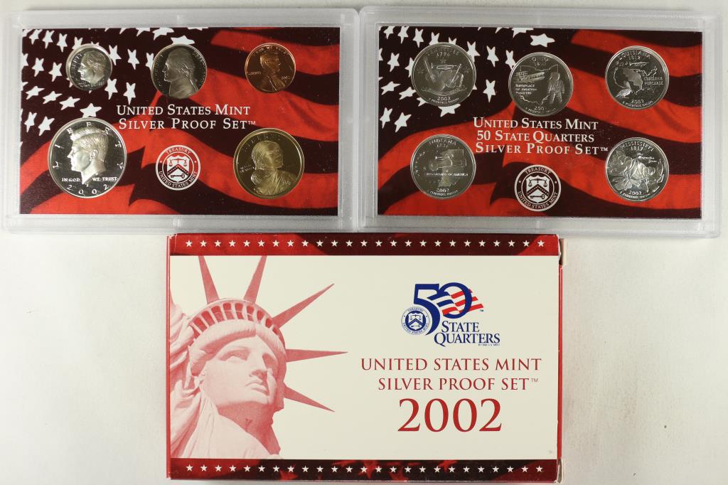 2002 US SILVER PROOF SET (WITH BOX) (1 of 2)
