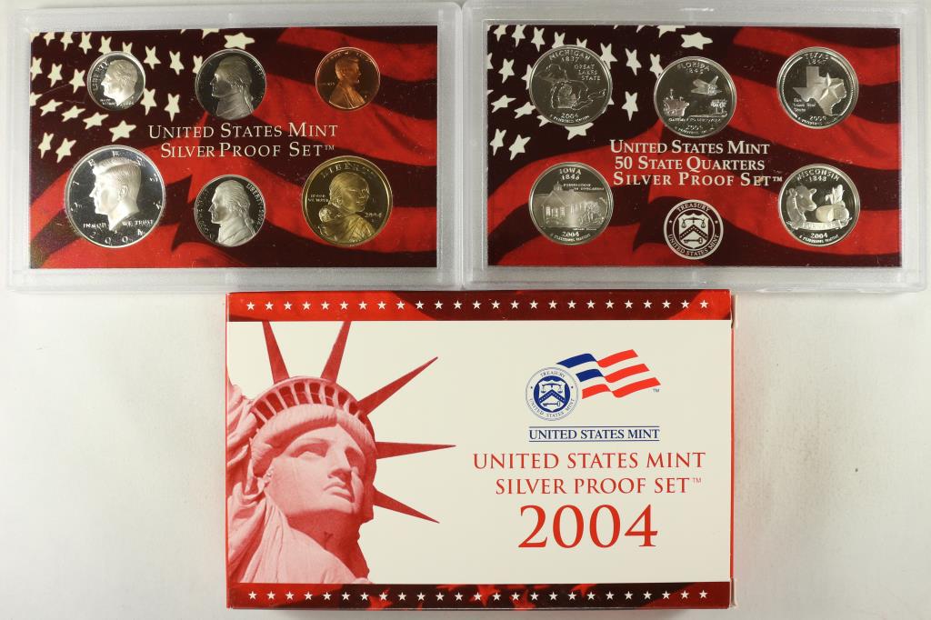 2004 US SILVER PROOF SET (WITH BOX) (1 of 2)