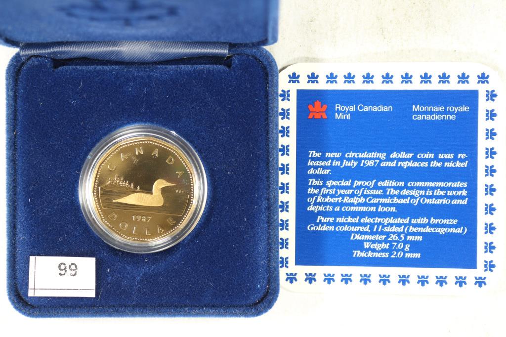 1987 SPECIAL PROOF EDITION CANADA LOON DOLLAR (1 of 2)