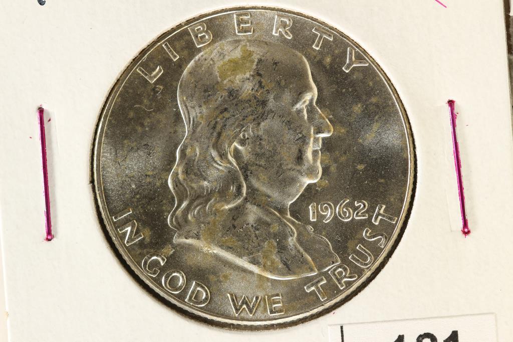1962-D FRANKLIN HALF DOLLAR BRILLIANT UNC (1 of 2)