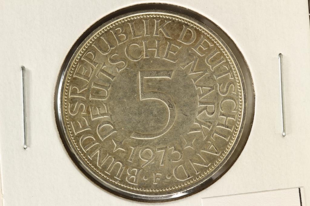 1973-F GERMAN SILVER 5 MARKS SOME TONING (1 of 2)