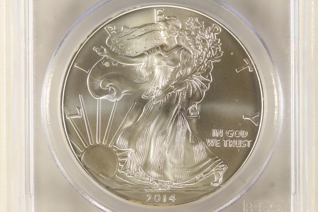 2014-(S) AMERICAN SILVER EAGLE PCGS MS69 (1 of 3)