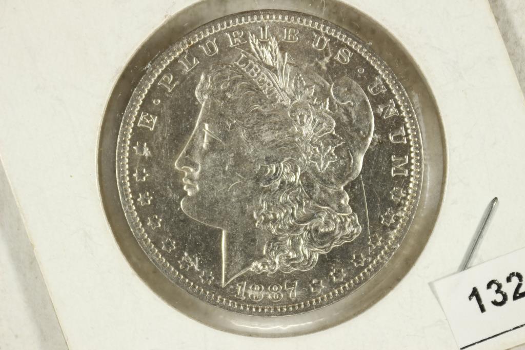 1887-O MORGAN SILVER DOLLAR: WATCH FOR OUR NEXT AUCTION ON MON. NOV. 23RD, 2020.