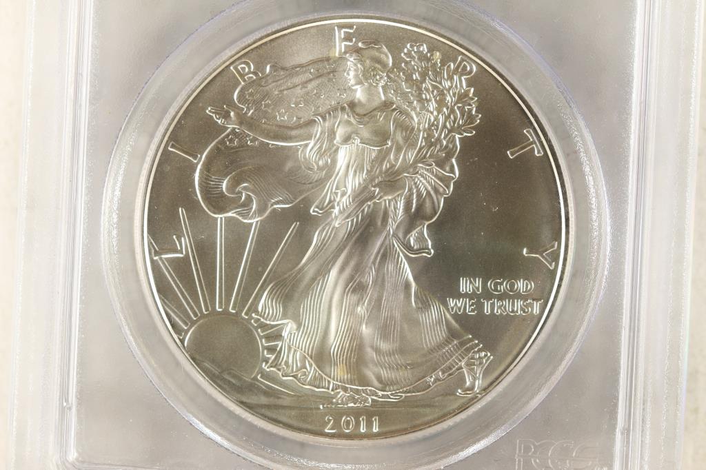 2011 (S) AMERICAN SILVER EAGLE PCGS MS69 (1 of 3)