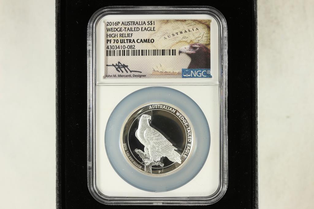 2016-P AUSTRALIA SILVER DOLLAR WEDGE-TAILED EAGLE (1 of 4)