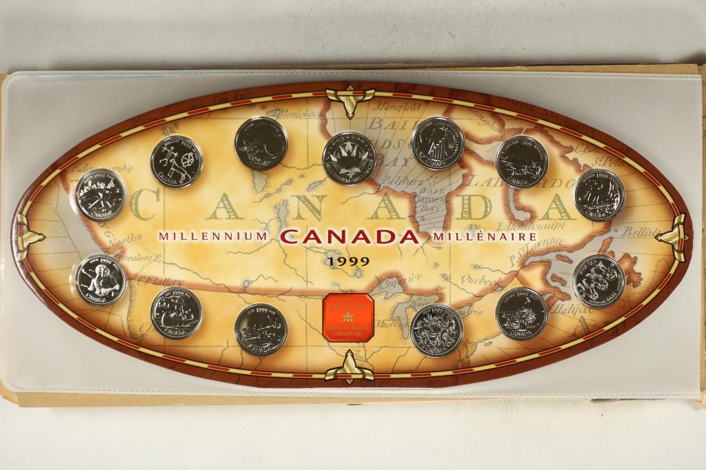 1999-CANADA MILLENNIUM QUARTER SET 13 COINS (1 of 4)