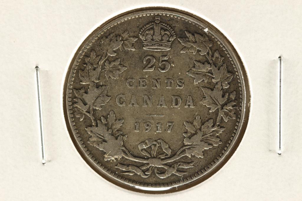 1917 CANADA SILVER 25 CENTS (1 of 2)