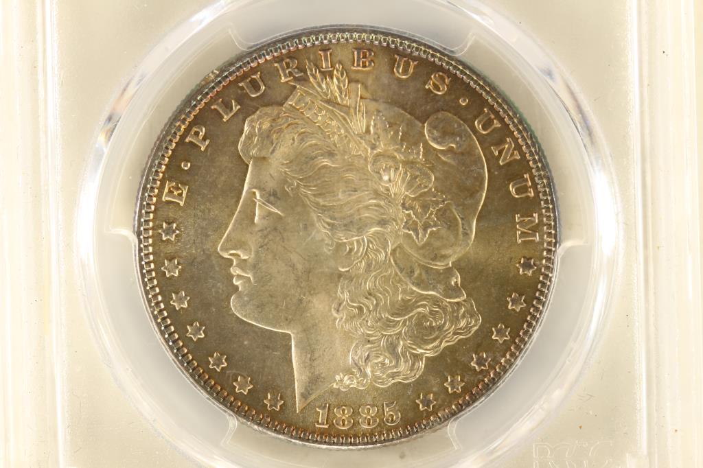 1885 MORGAN SILVER DOLLAR PCGS MS64 (1 of 3)