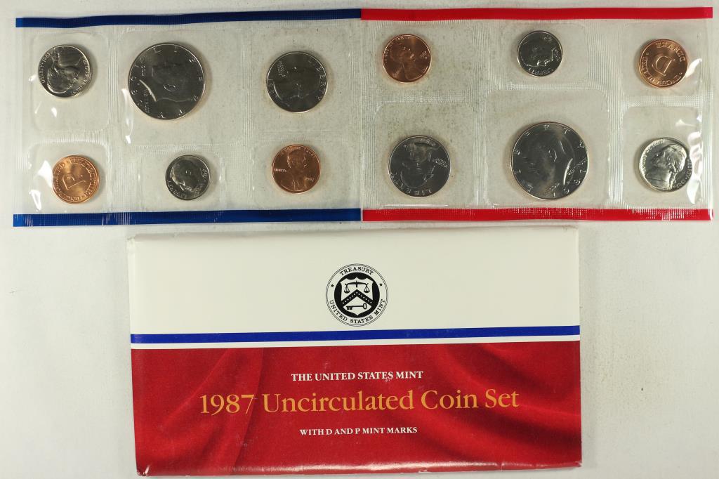 1987 US MINT SET (UNC) P/D (WITH ENVELOPE) (1 of 2)
