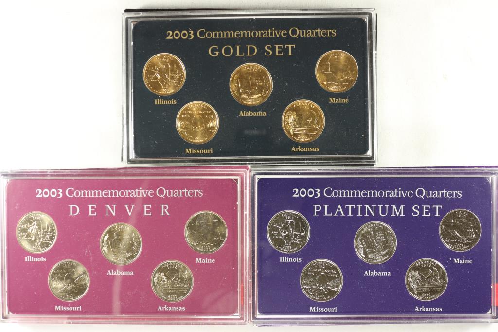 3-2003 US 50 STATE QUARTER COMMEMORATIVE SETS (1 of 2)