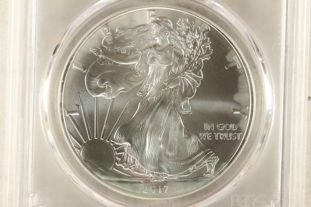 2017 AMERICAN SILVER EAGLE PCGS MS70 1ST DAY ISSUE (1 of 3)