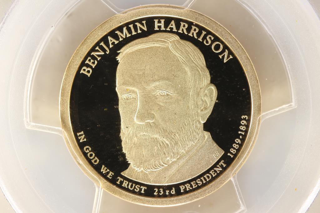 2012-S BENJAMIN HARRISON DOLLAR PCGS PR69 DCAM: WATCH FOR OUR NEXT AUCTION ON MONDAY DEC. 28TH, 2020.