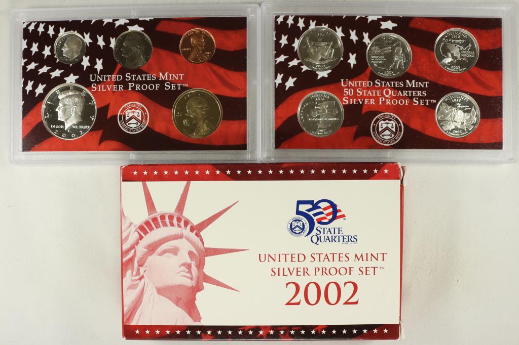 2002 US SILVER PROOF SET (WITH BOX) (1 of 2)
