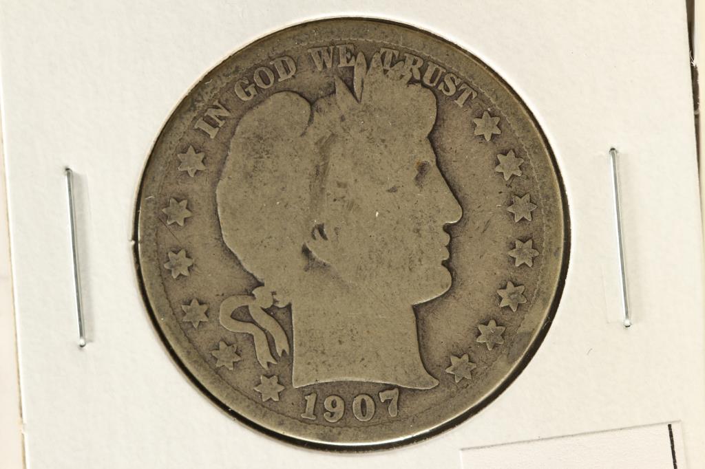1907-D BARBER HALF DOLLAR (1 of 2)