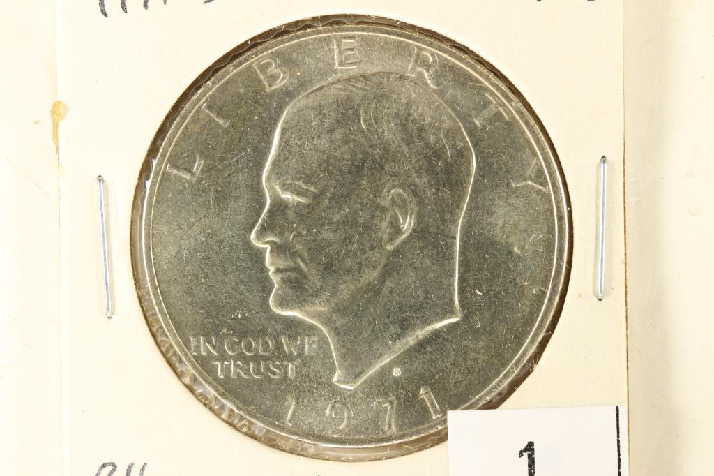 1971-S IKE SILVER DOLLAR BRILLIANT UNC (1 of 2)