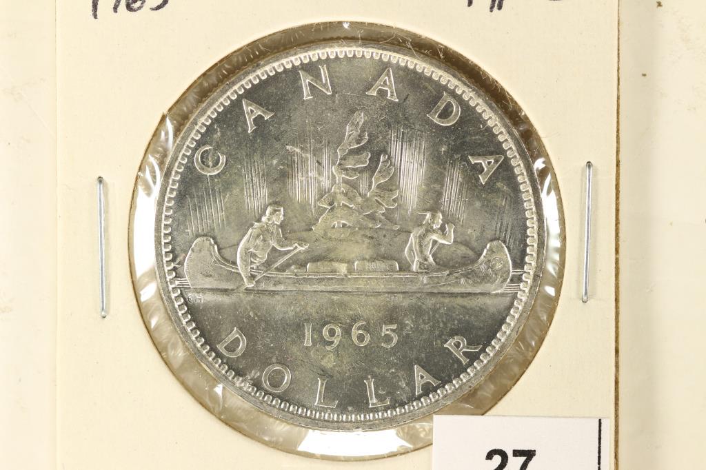 1965 TYPE III CANADA SILVER DOLLAR BRILLIANT UNC (1 of 2)