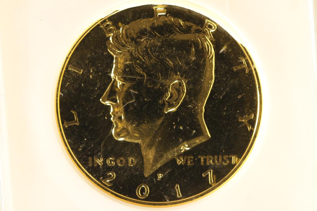 2017 24KT GOLD ENRICHED KENNEDY HALF DOLLAR (1 of 3)