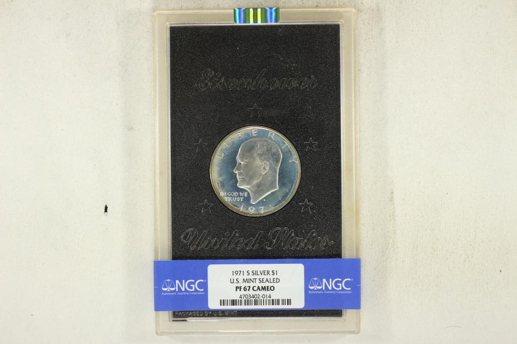 1971-S IKE SILVER DOLLAR US MINT SEALED NGC PF67 (1 of 2)