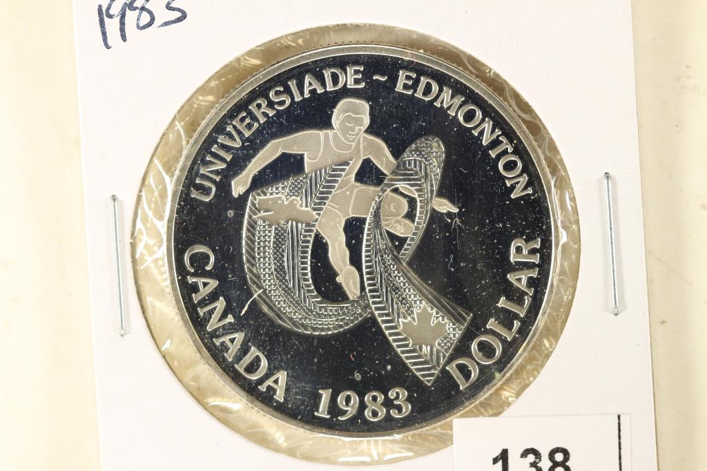 1983 CANADA EDMONTON PROOF SILVER DOLLAR (1 of 2)