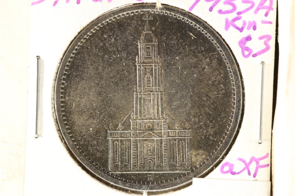 1935-A GERMAN SILVER 5 MARKS EXTRA FINE (1 of 2)